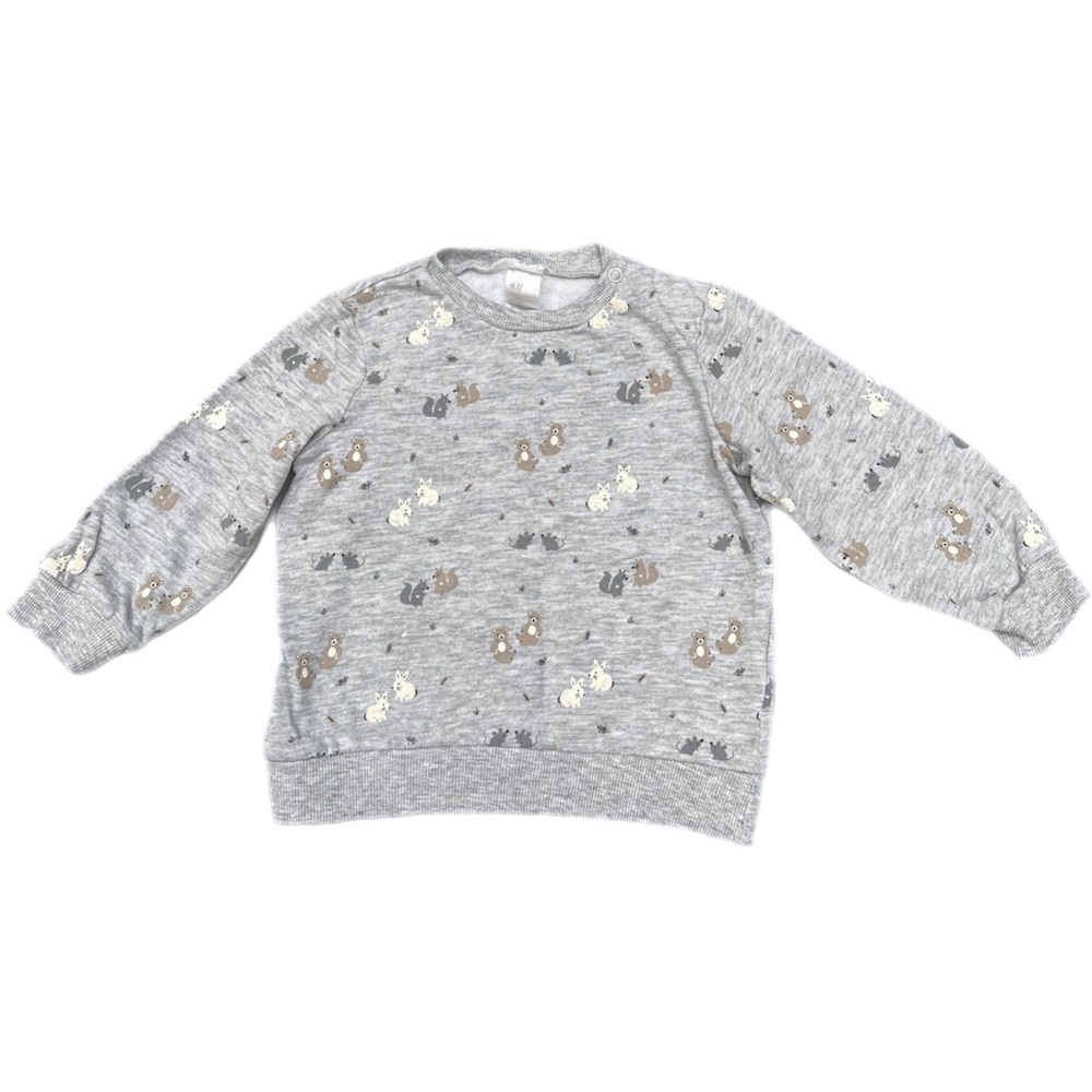 H&M Organic Woodland Animals Sweater 9-12M